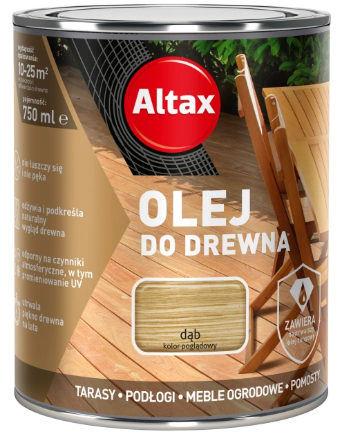 Zdjęcie: Olej do drewna 0,75 L dąb ALTAX