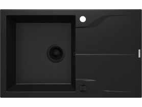 Zlewozmywak Andante nero granit 1K Z/O 780x490x194, space saver DEANTE