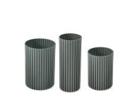 Zdjęcie: Zestaw wazonów Nemo, 3 sztuki recycled, szarozielony LAMELA