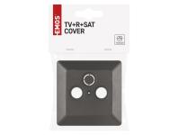 Zdjęcie: Pokrywa gniazda TV+R+SAT antracyt EMOS
