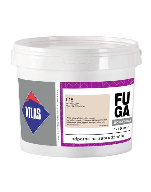 Zdjęcie: Fuga epoksydowa 1-10 mm beż pastelowy 2 kg ATLAS