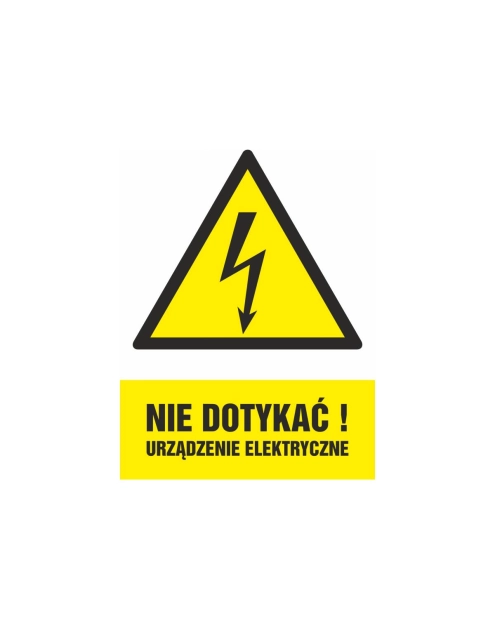 Zdjęcie: Oznaczenie "Nie dotykać urządzenie elektryczne" 14,8x21 cm METRO