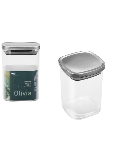 Zdjęcie: Pojemnik szklany Olivia 1100 ml DECOR