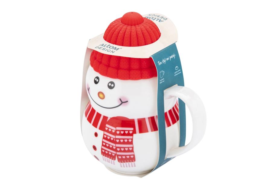 Zdjęcie: Kubek zimowy 380 ml z silikonową czapeczką bałwanek A ALTOM DESIGN