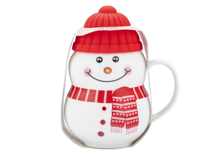 Zdjęcie: Kubek zimowy 380 ml z silikonową czapeczką bałwanek A ALTOM DESIGN