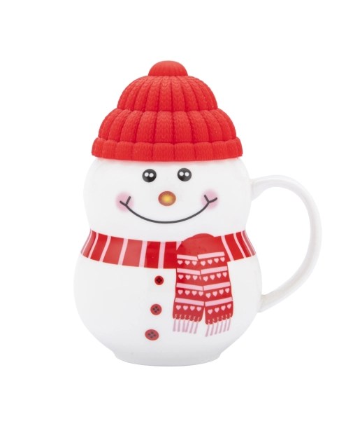 Zdjęcie: Kubek zimowy 380 ml z silikonową czapeczką bałwanek A ALTOM DESIGN
