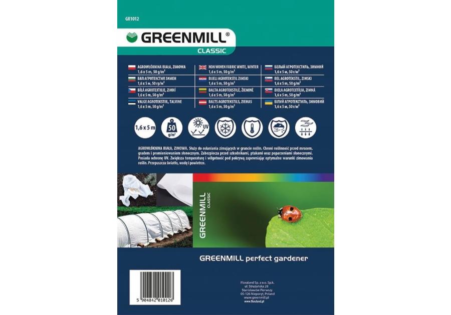 Zdjęcie: Agrowłóknina  zimowa 50 g/m2 biała 1,6 x 5 m GREENMILL
