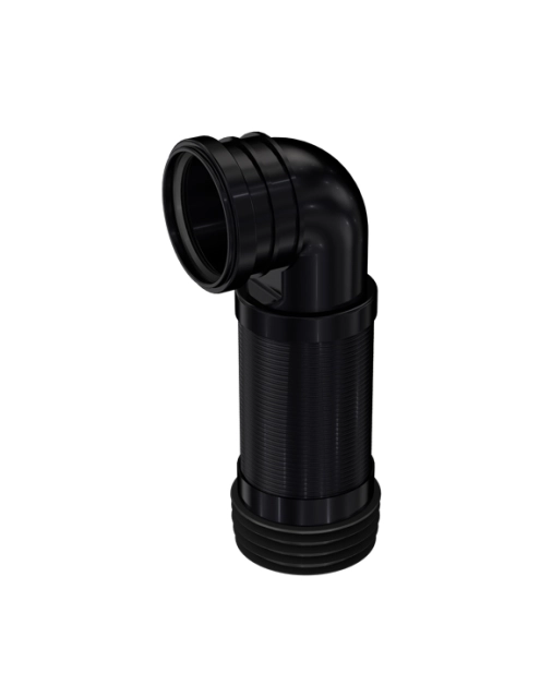 Zdjęcie: Kolano odpływowe elastyczne fi 90/110 < 90 stopni do stelaża podtynkowego AKCES