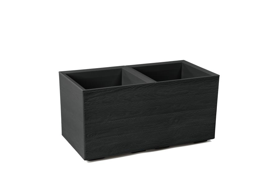 Zdjęcie: Kwietnik Karo 800x400x400 mm deska recycled, czarny LAMELA