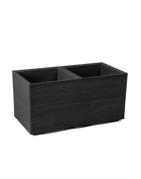Zdjęcie: Kwietnik Karo 800x400x400 mm deska recycled, czarny LAMELA