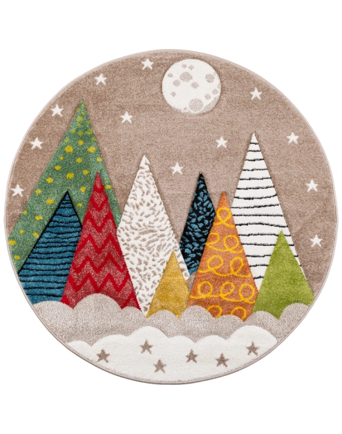 Zdjęcie: Dywan Bond Kids 120 cm koło góry multikolor MULTI-DECOR
