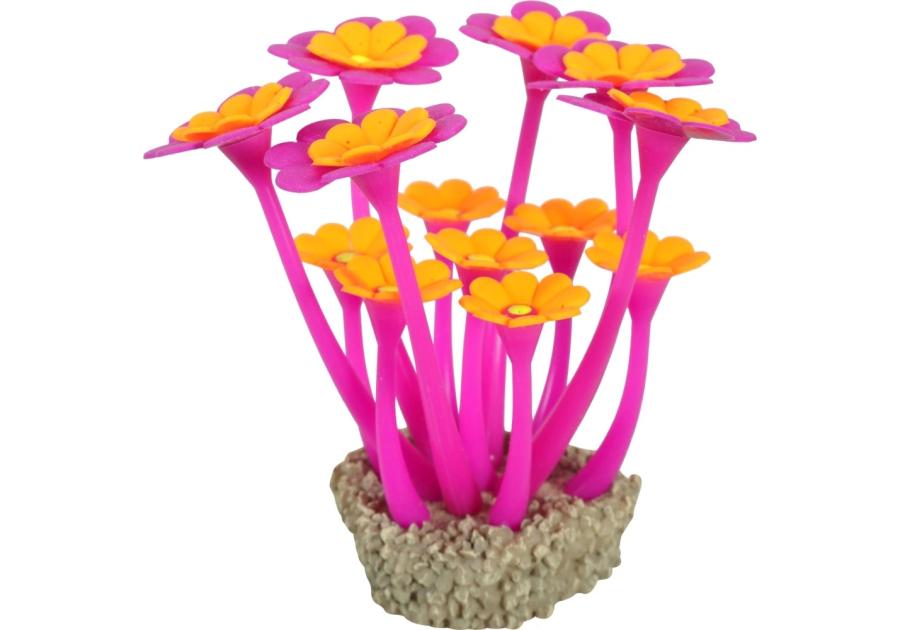 Zdjęcie: Ozdoba do akwarium Flowers 2 fioletowo-pomarańczowa ZOLUX