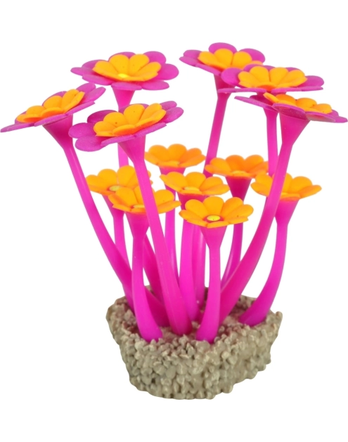 Zdjęcie: Ozdoba do akwarium Flowers 2 fioletowo-pomarańczowa ZOLUX