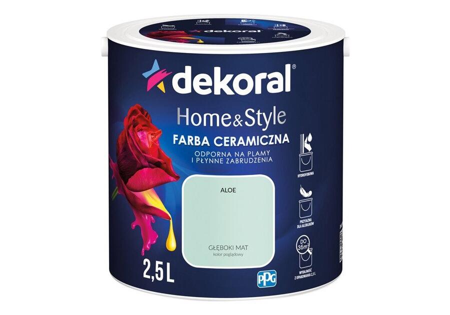 Zdjęcie: Farba ceramiczna Home&Style aloe 2,5 L DEKORAL