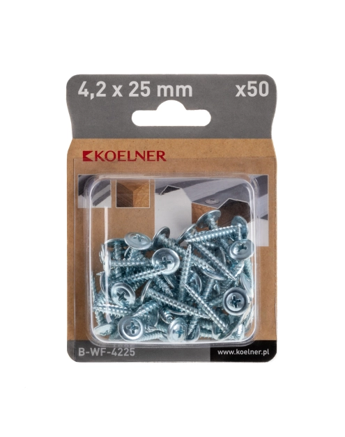 Zdjęcie: Wkręt do cienkich blach i drewna 4,2x25 mm 50 szt. KOELNER