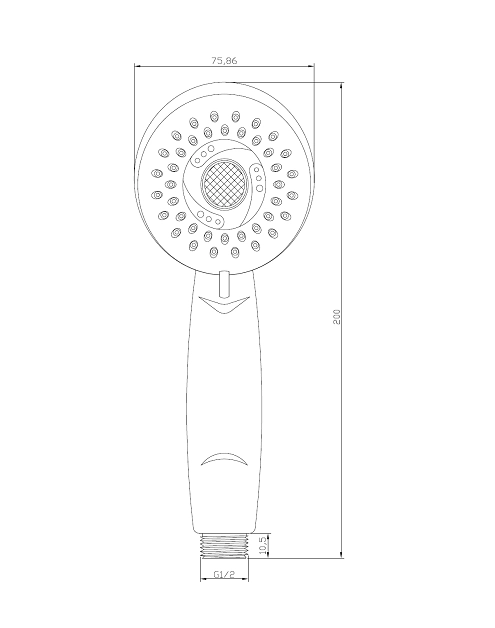 Zdjęcie: Słuchawka natryskowa 3F Issa chrom w blistrze INVENA