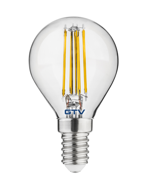 Zdjęcie: Żarówka LED Filament G45 4 W E 14 ciepły biały GTV