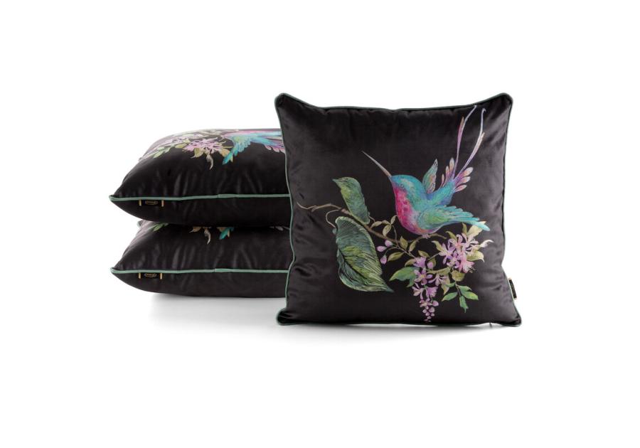 Zdjęcie: PODUSZKA DEKORACYJNA CHP/VELVET/177 45X45 CZA+ZIE/PIPING