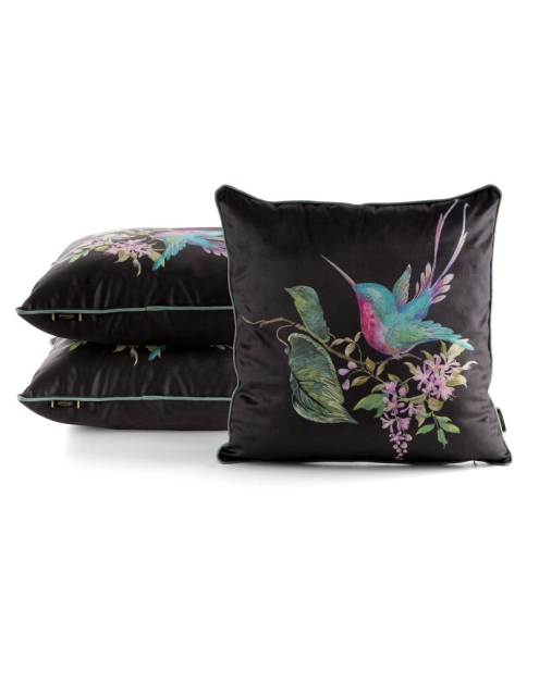 Zdjęcie: PODUSZKA DEKORACYJNA CHP/VELVET/177 45X45 CZA+ZIE/PIPING