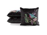 Zdjęcie: PODUSZKA DEKORACYJNA CHP/VELVET/177 45X45 CZA+ZIE/PIPING