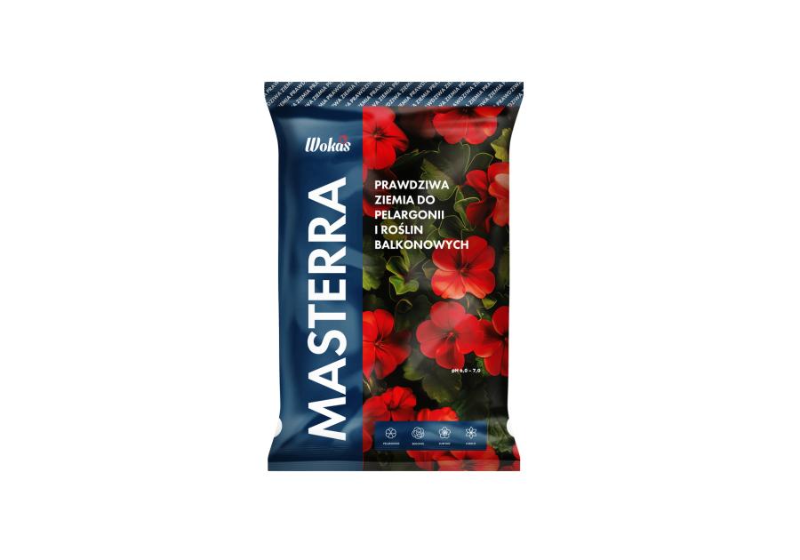 Zdjęcie: Ziemia do pelargonii i roślin balkonowych prawdziwa 20 L MASTERRA