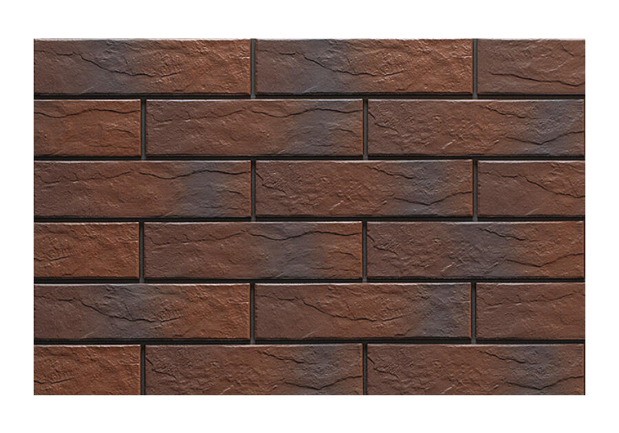 Zdjęcie: Płytka elewacyjna Burgund rustiko cieniowana 24,5x6,5 cm CERRAD