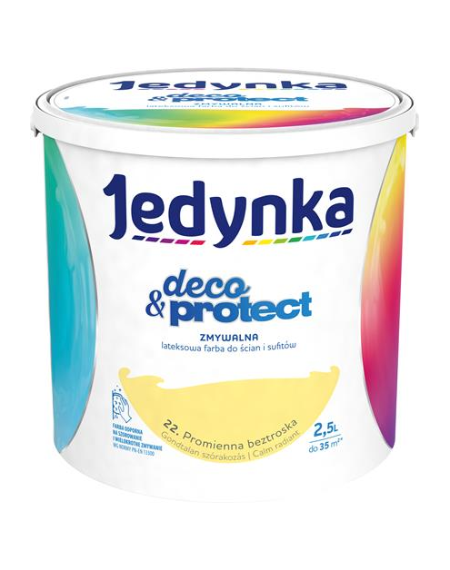 Zdjęcie: Farba lateksowa Deco&Protect Promienna beztroska 2,5 L JEDYNKA