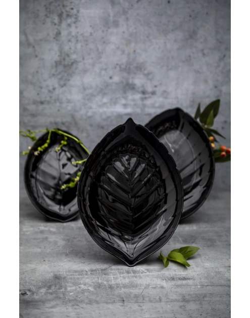 Zdjęcie: Półmisek liść Nocturn 25,5x17,5 cm ALTOM DESIGN