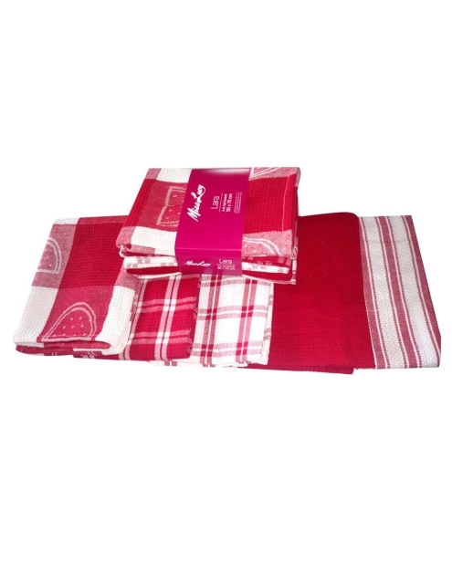 Zdjęcie: Ścierki Lara 50x70 cm czerwone 5 szt. MISS LUCY