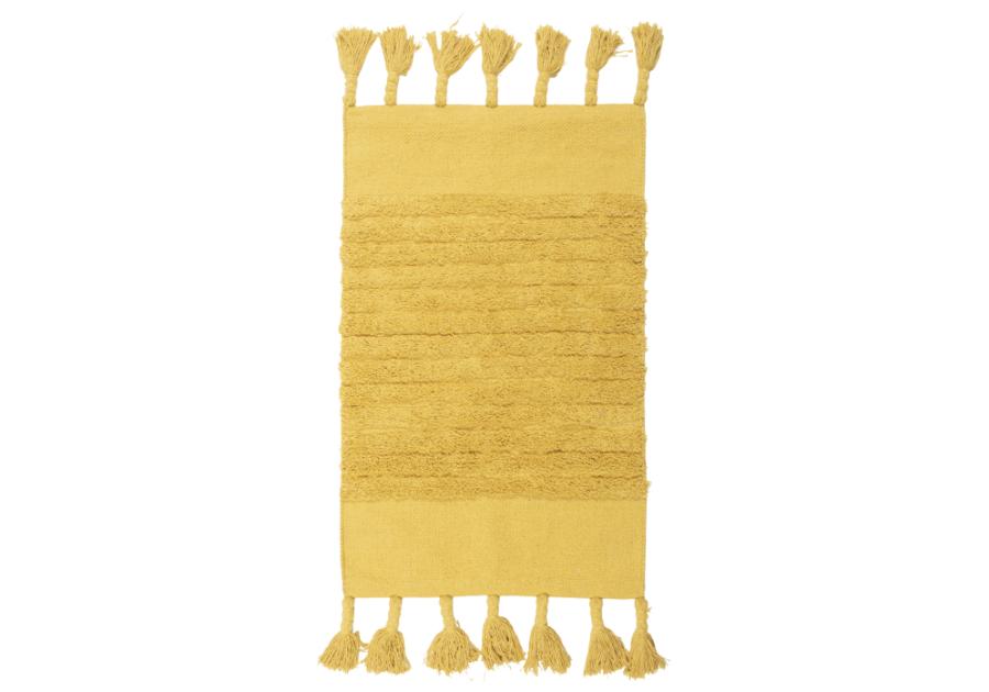 Zdjęcie: Dywan bawełniany z frędzlami 70x140 cm żółty MULTI-DECOR