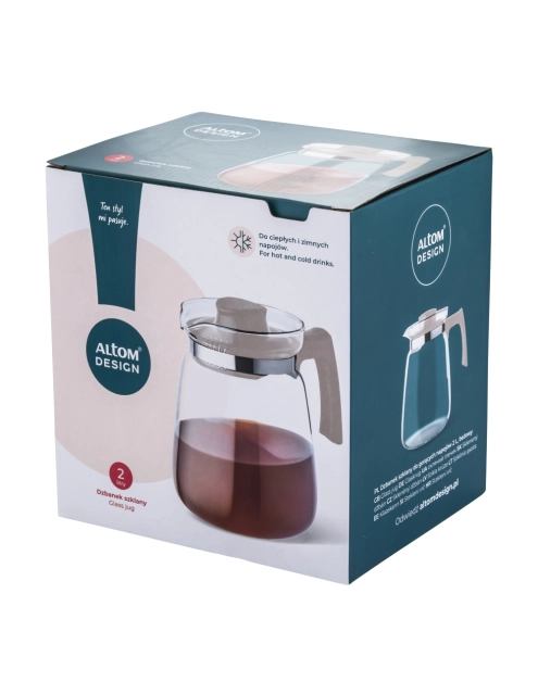 Zdjęcie: Dzbanek szklany do gorących napojów 2000 ml beżowy ALTOM DESIGN