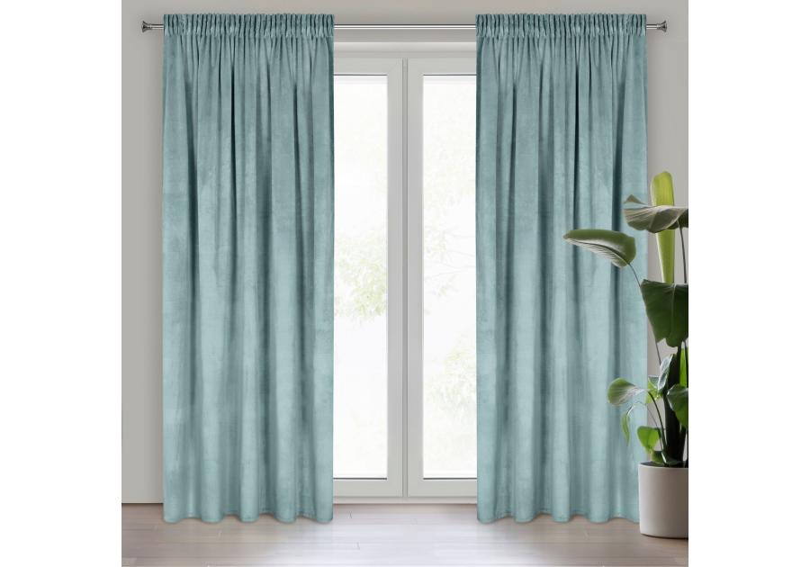 Zdjęcie: Zasłona gotowa Melanie na taśmie 140x270 cm szałwiowy EUROFIRANY