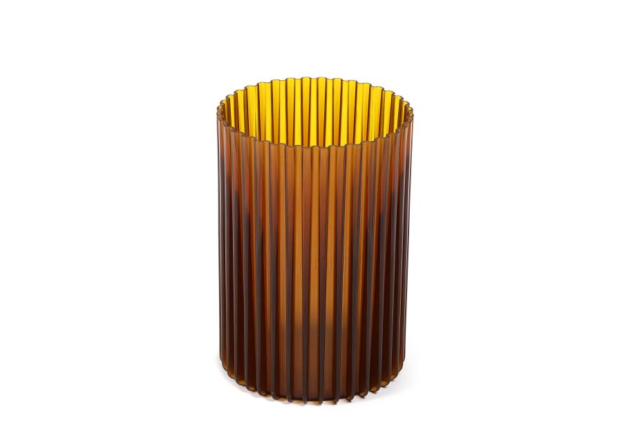 Zdjęcie: Wazon Nemo 180, miodowy transparentny LAMELA