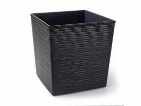 Doniczka Juka 25x25 cm dłuto grafit metalik LAMELA