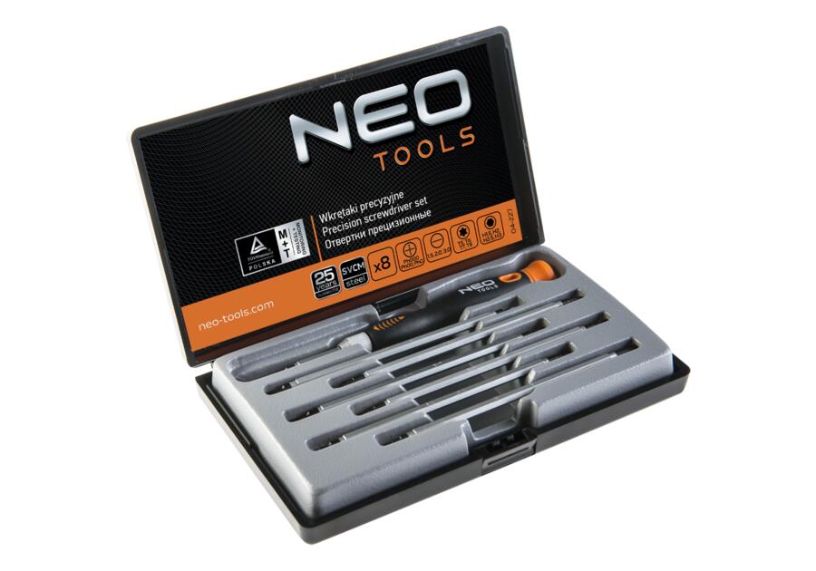 Zdjęcie: Wkrętaki precyzyjne, zestaw 8 sztuk, SvCm NEO