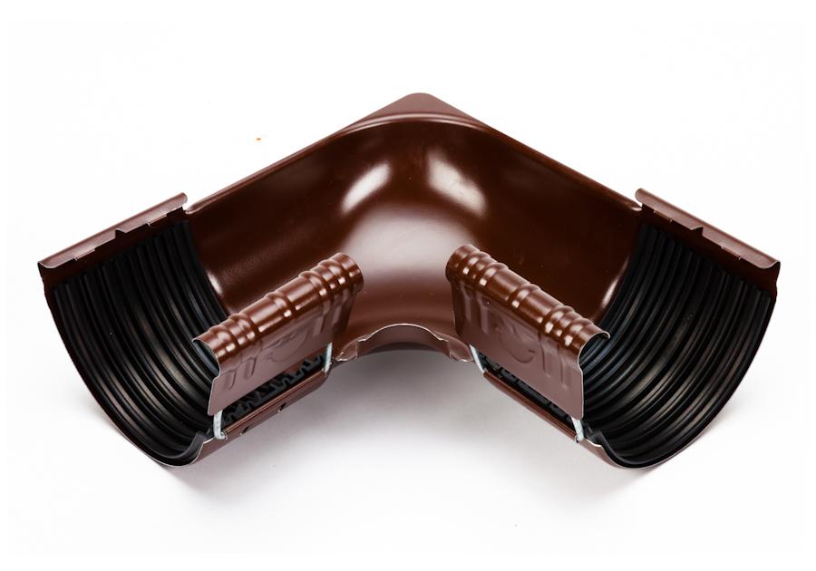 Zdjęcie: Łuk wewnetrzny 90 stopni GS 120 klamra stalowa czekoladowy brąz GALECO