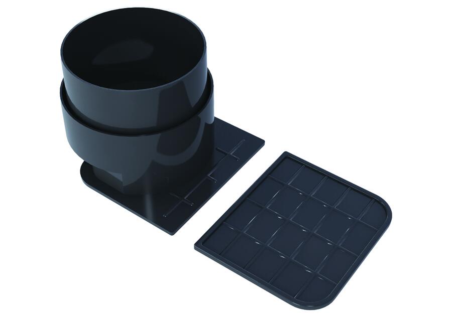 Zdjęcie: Zaślepka 130/90 mm z króćcem poziomyn z zaślepką GAMRAT