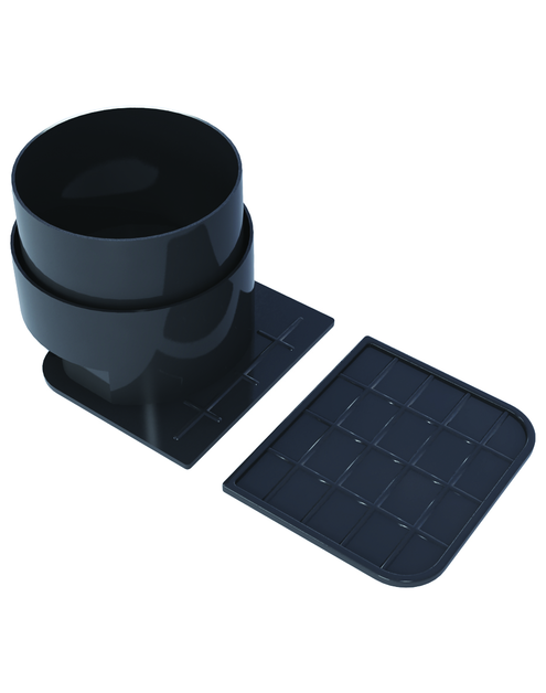 Zdjęcie: Zaślepka 130/90 mm z króćcem poziomyn z zaślepką GAMRAT