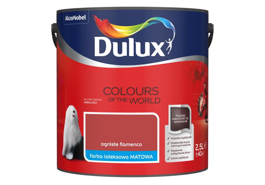 Zdjęcie: Farba do wnętrz Kolory Świata 2,5 L ogniste flamenco DULUX