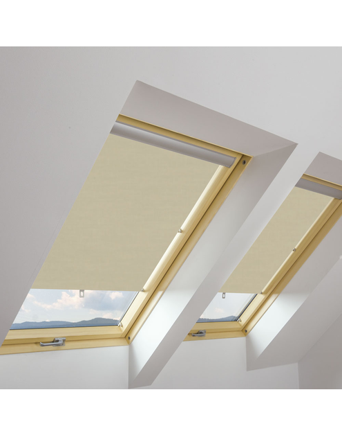 Zdjęcie: Roleta okna dachowego AUB/002 78x140 cm beżowa KRONMAT