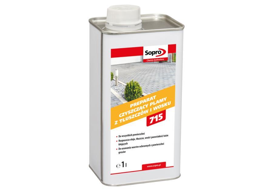 Zdjęcie: Preparat czyszczący plamy z tłuszczów i wosku WE 715 1 L SOPRO