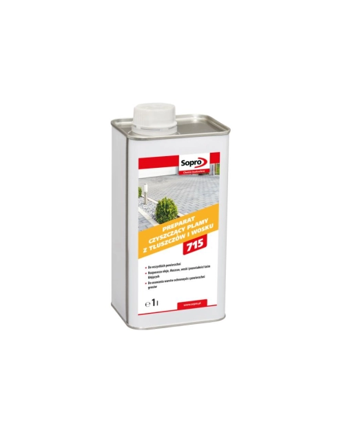 Zdjęcie: Preparat czyszczący plamy z tłuszczów i wosku WE 715 1 L SOPRO
