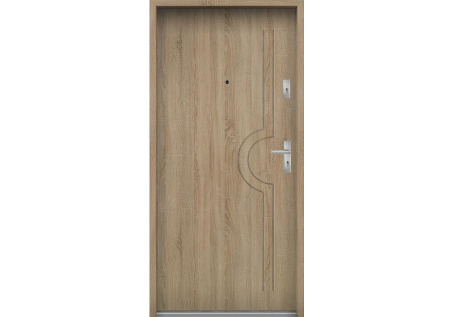 Zdjęcie: Drzwi wejściowe do mieszkań Bastion N-03 Sonoma 80 cm lewe ODP KR CENTER