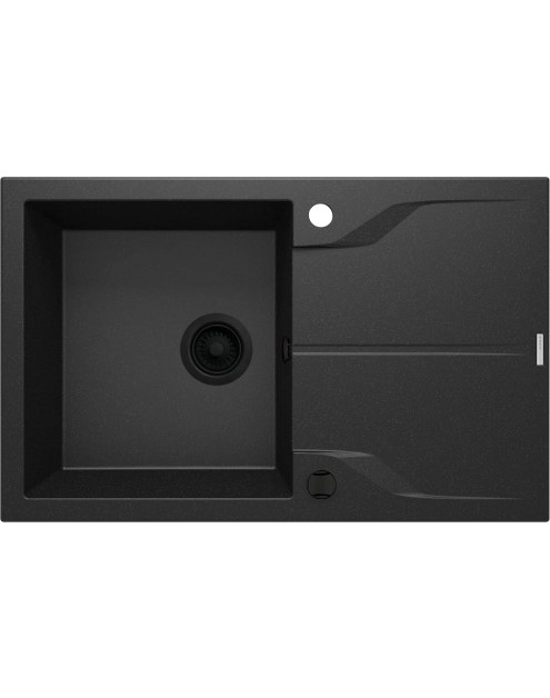 Zdjęcie: Zlewozmywak Andante grafit metal granit 1K Z/O 780x490x194, space saver nero DEANTE