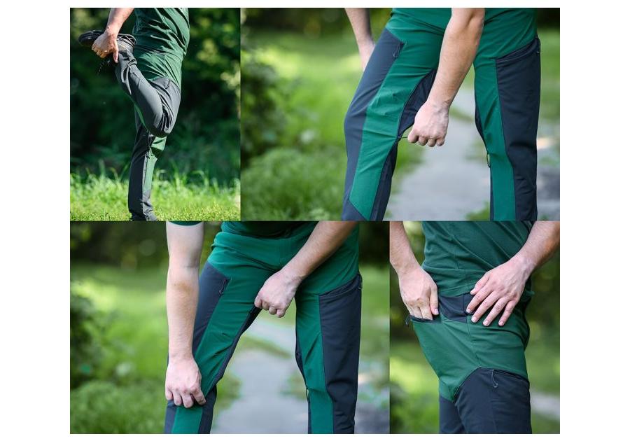 Zdjęcie: Spodnie robocze Outdoor 4 way stretch, zielone-szare, rozmiar XS GTX