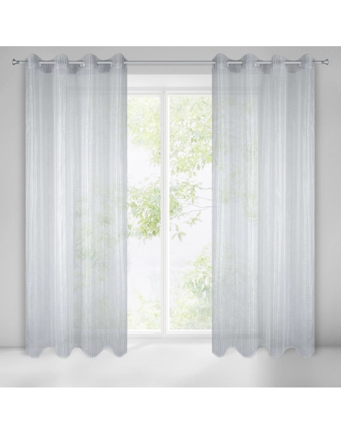 Zdjęcie: Firana gotowa Tamara 140x250 cm szary EUROFIRANY