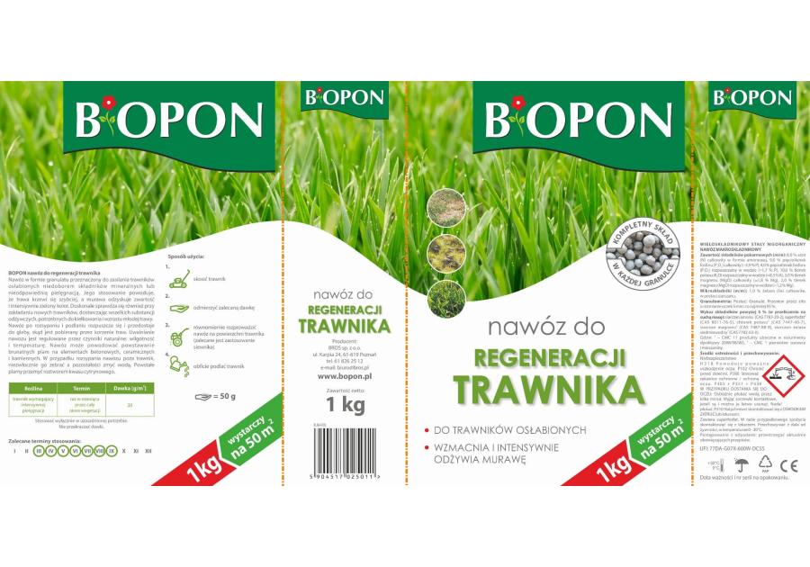Zdjęcie: Nawóz do regeneracji trawnika 1 kg BOPON
