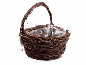 Koszyk z brzozy na ścianę 34x22x14/30 cm TIN TOURS