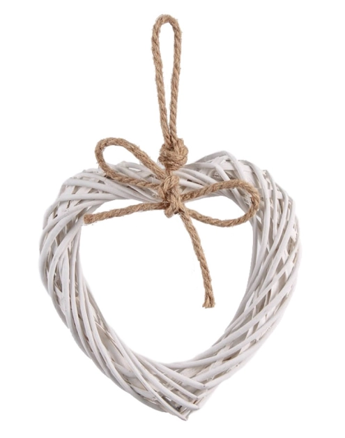 Zdjęcie: Serce wiklinowe z zawieszką 25x25x4 cm TIN TOURS