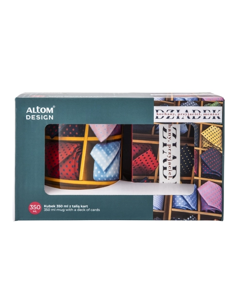 Zdjęcie: Kubek Dziadek przyjaciel 350 ml z talią kart do gry 54 szt. ALTOM DESIGN